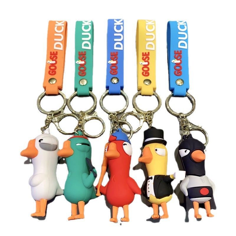 Wholesale Cartoon cute 3D duck keychain