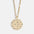Wholesale Round 12 Zodiac Signs Full Diamond Coin 12 Zodiac Signs Necklace