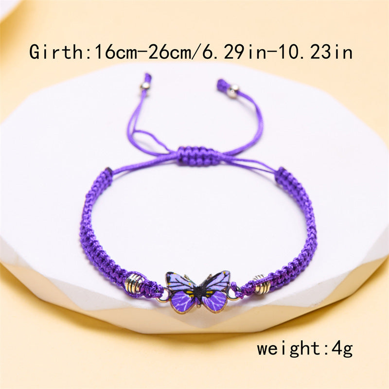 Wholesale  hand-woven couple butterfly bracelet