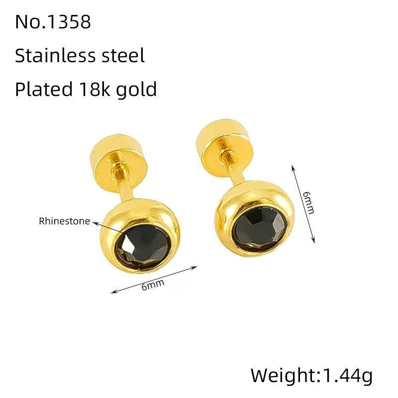 Wholesale Stainless steel diamond stud earrings