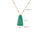 Wholesale Stainless steel natural stone cut trapezoidal geometric pendant necklace