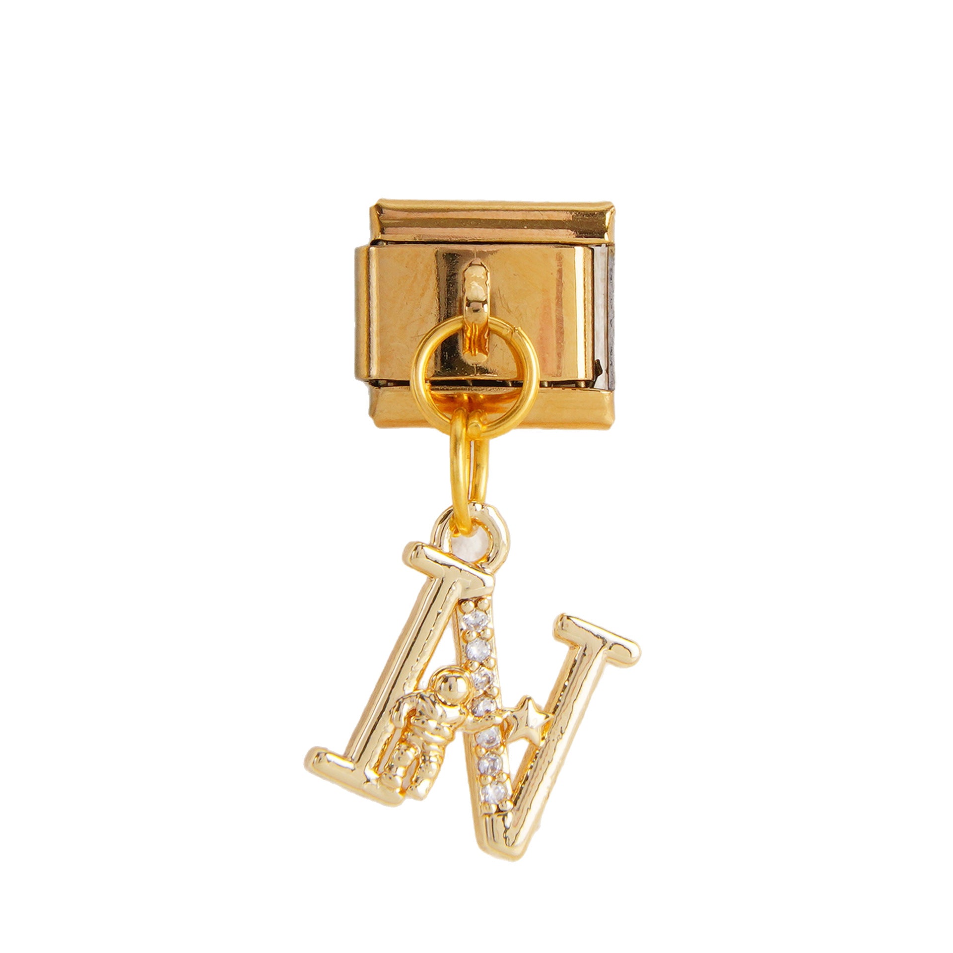 Wholesale Italian Charm Bracelet 9mm DIY Splicing Letter Pendant Stainless Steel Composable Bracelet