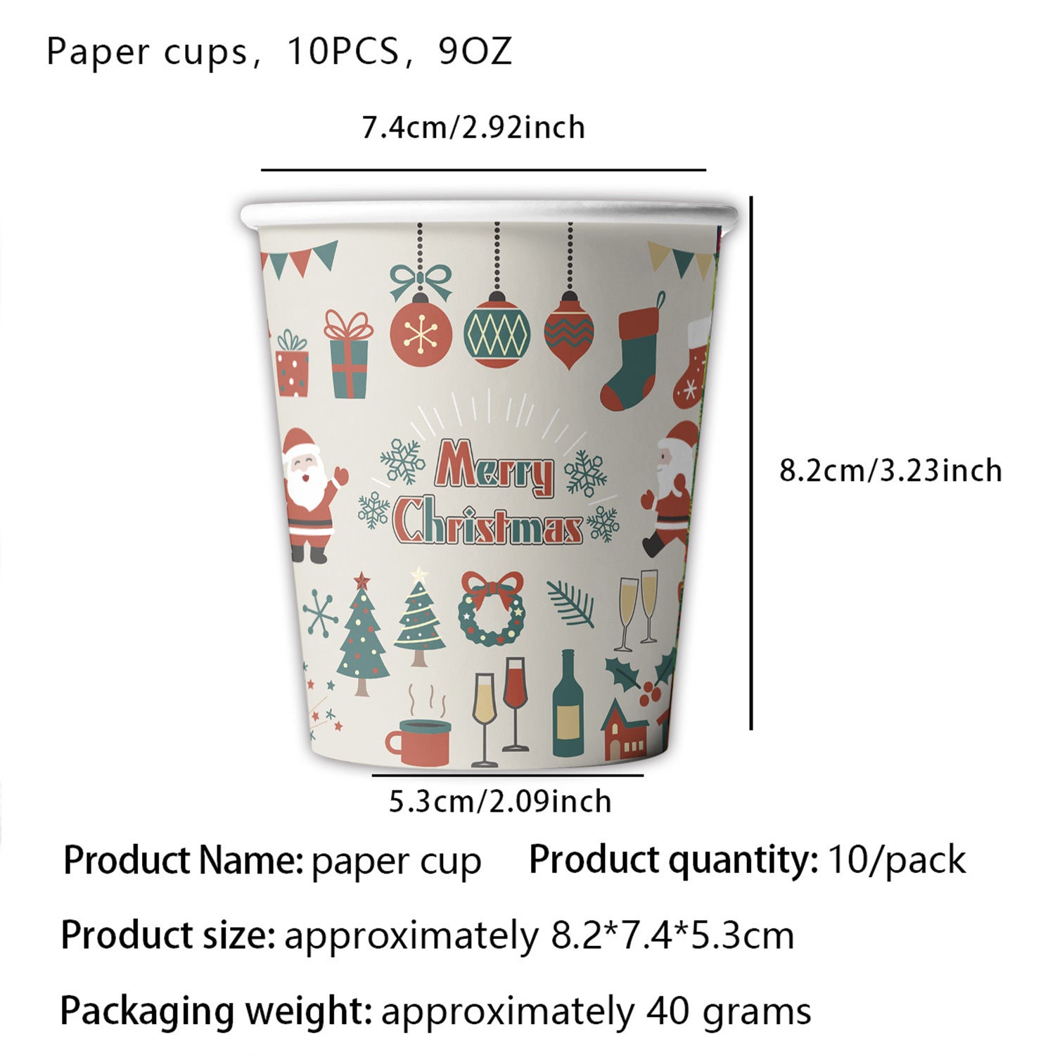 Wholesale Christmas Eve themed party supplies tableware  cake decoration paper set