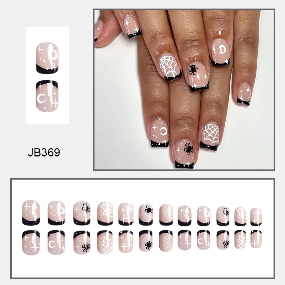 Wholesale 24 Pieces/box Halloween Press-on Nails Kits Nail Stickers ACC-NS-FengLi027