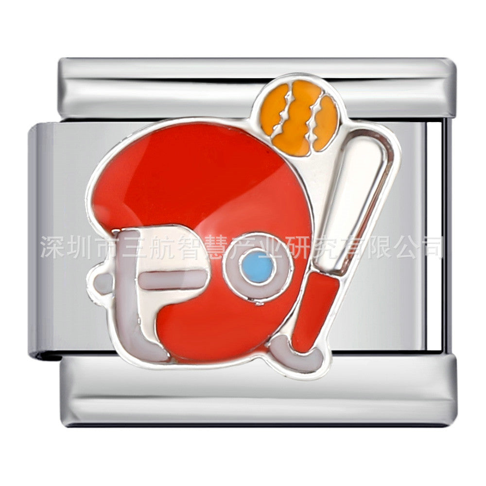 Wholesale 5pcs Italian Charm Bracelet 9mm DIY Splicing Bowling Ball Stainless Steel Composable Bracelet