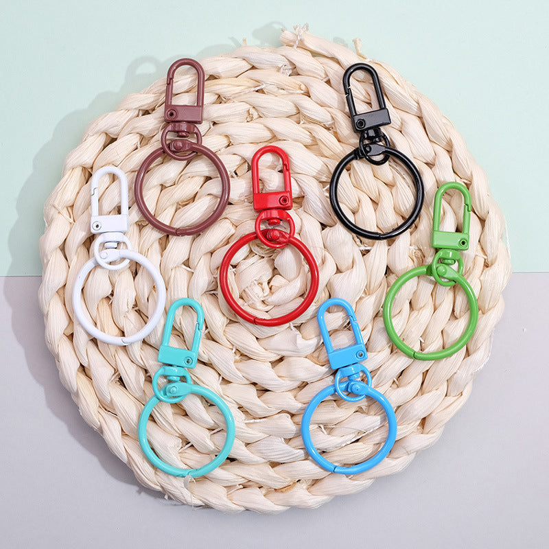 Wholesale 10pcs Colorful DIY Handmade Material Keychain Metal Accessories ACC-KC-QingMou005