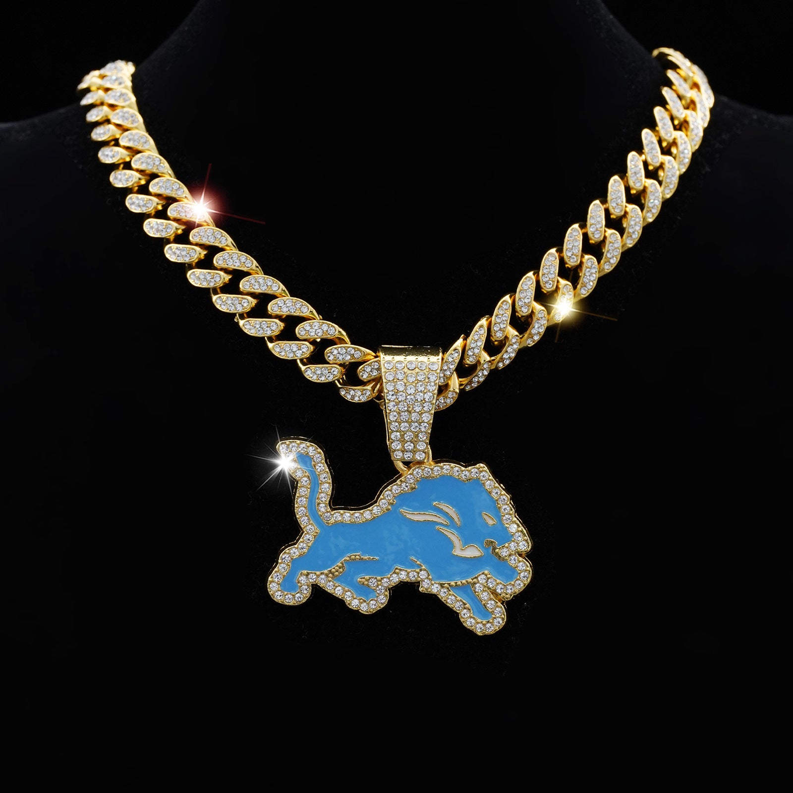 Wholesale Personalized Hip Hop Cuban Necklace Lions Team Pendant