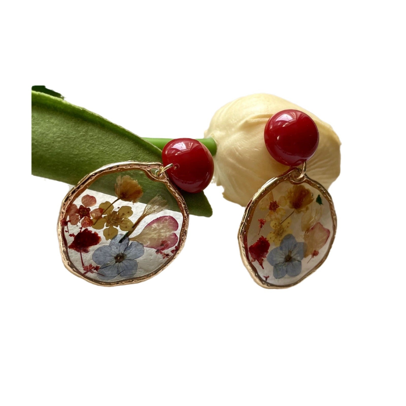 Wholesale  Retro Dried Flower Earrings