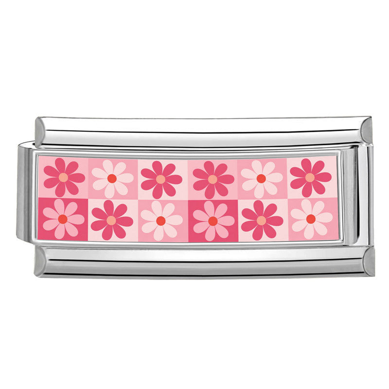 Wholesale 9mm Italian Charm Starter Bracelets DIY Flower Long Bracelet Stainless Steel Composable Bracelet