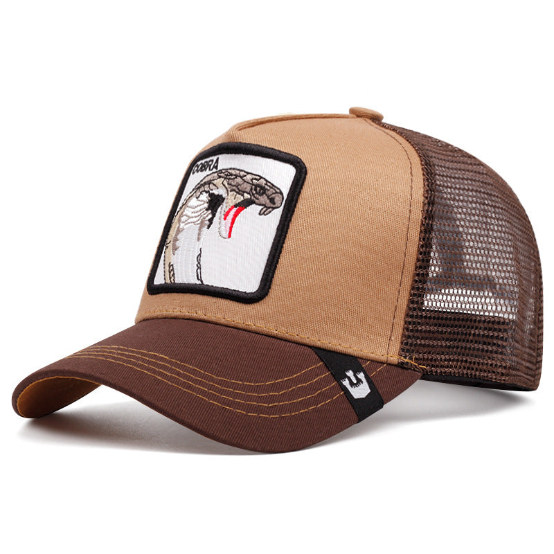Wholesale Cartoon Animal Sun Protection Mesh Embroidery Hat Baseball Cap ACC-HT-JingKun009