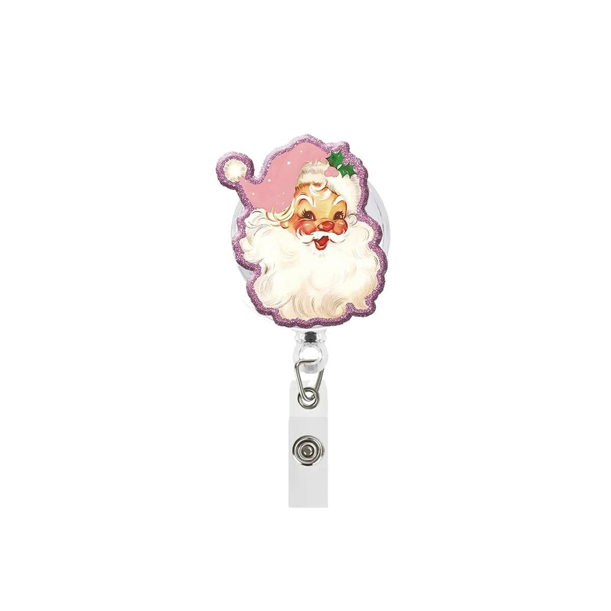 Wholesale Easy-open retractable acrylic Christmas   Badge Reels