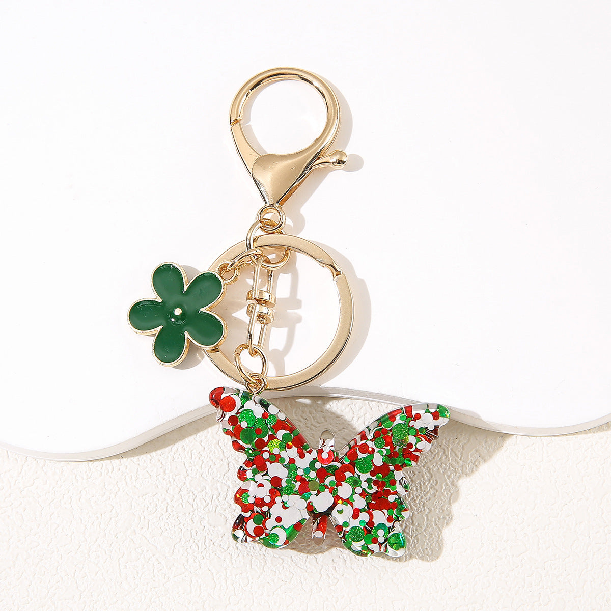 Wholesale Fashion Flower Butterfly Keychain