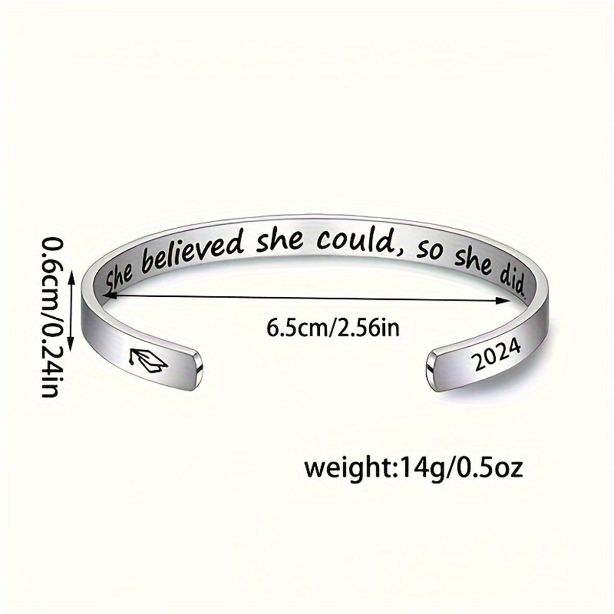 Bracciale con apertura a forma di C con incisione in acciaio inossidabile all'ingrosso