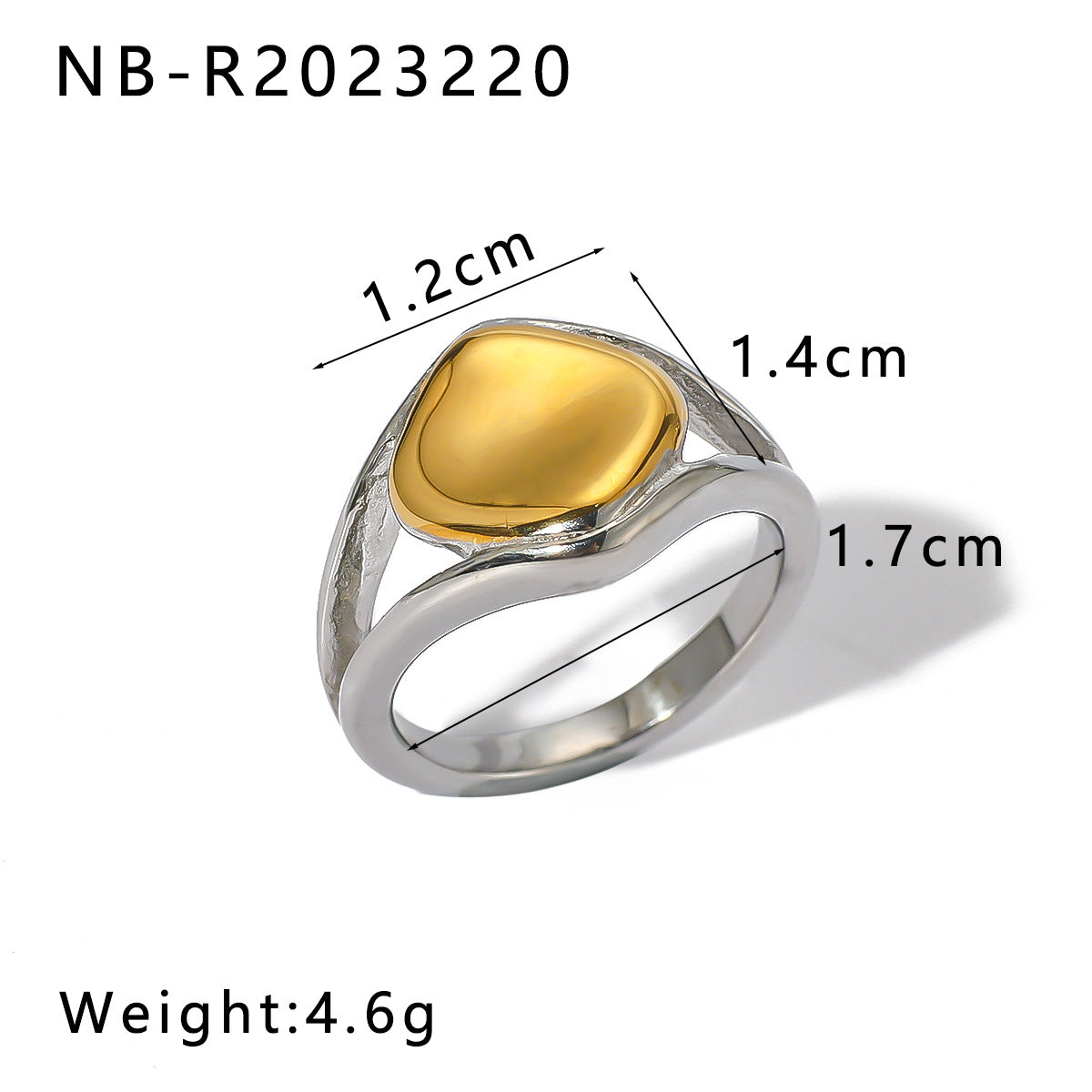 Wholesale Gold Steel Color Matching Cast Stainless Steel Plated 18k Gold Rings ACC-RS-XinY014