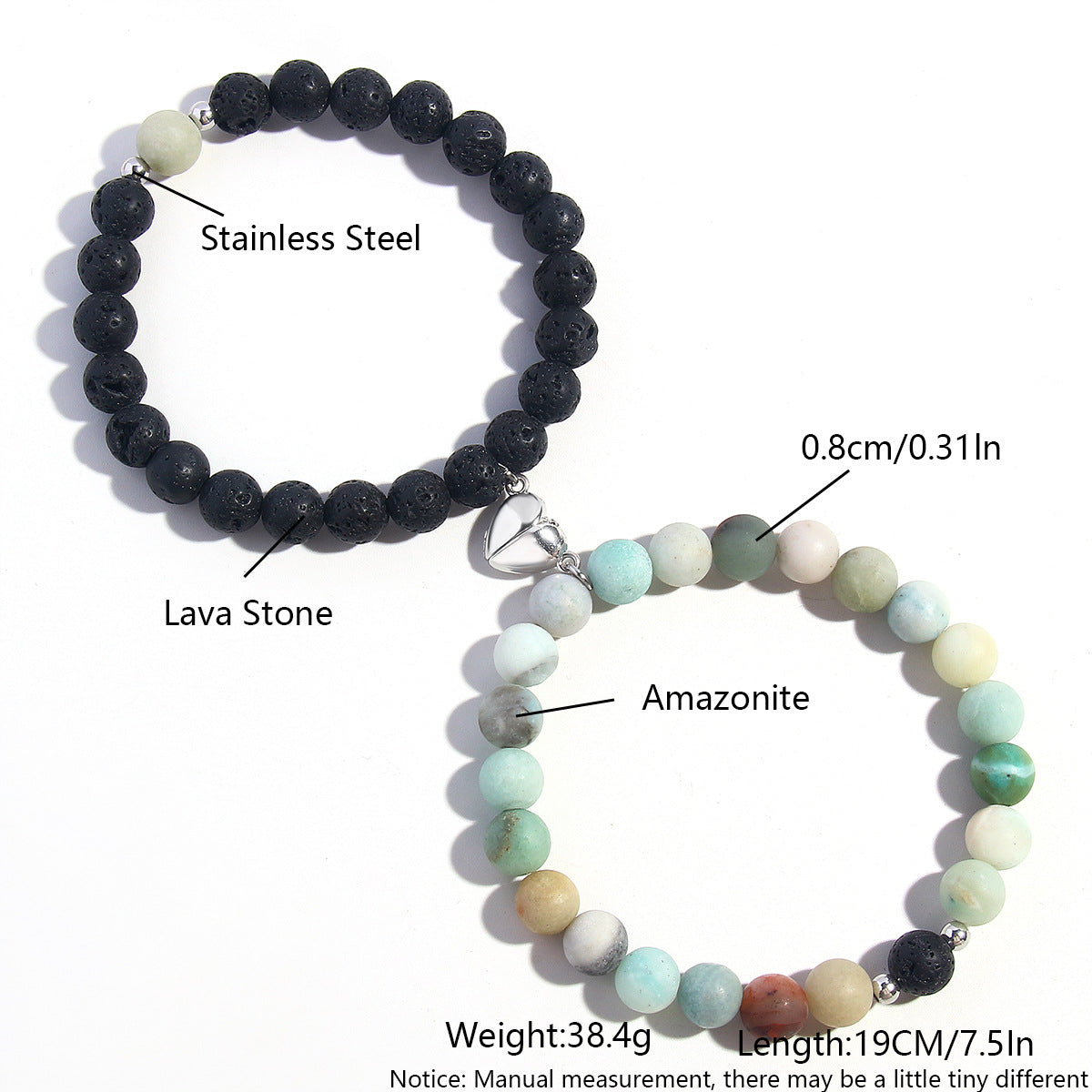 Wholesale Love Magnet Attraction Agate Natural Stone Bracelet ACC-BT-HongMing007