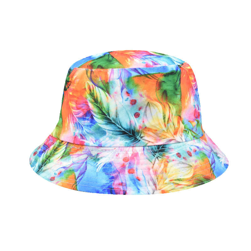 Wholesale Reversible Tie Dye Bucket Hat For Men Women Hip Hop Wide Brim Sun Hat Trendy Summer Festival Cap