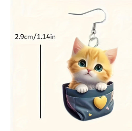 Wholesale Cute cartoon cat earrings