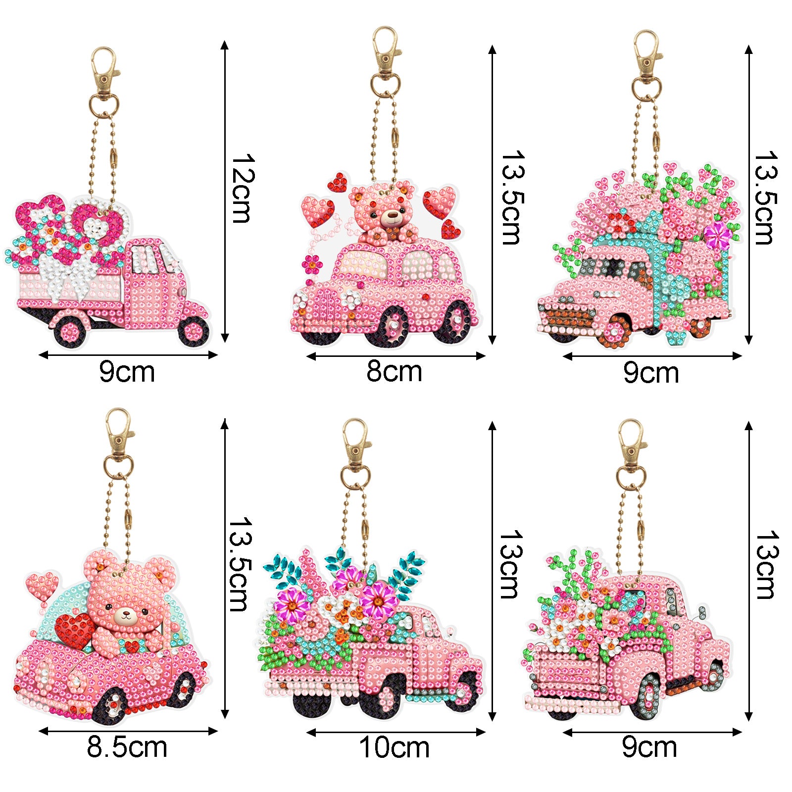 Wholesale Acrylic Cute Small Animal Dot Diamond Painting Custom Keychains ACC-KC-XingNa001