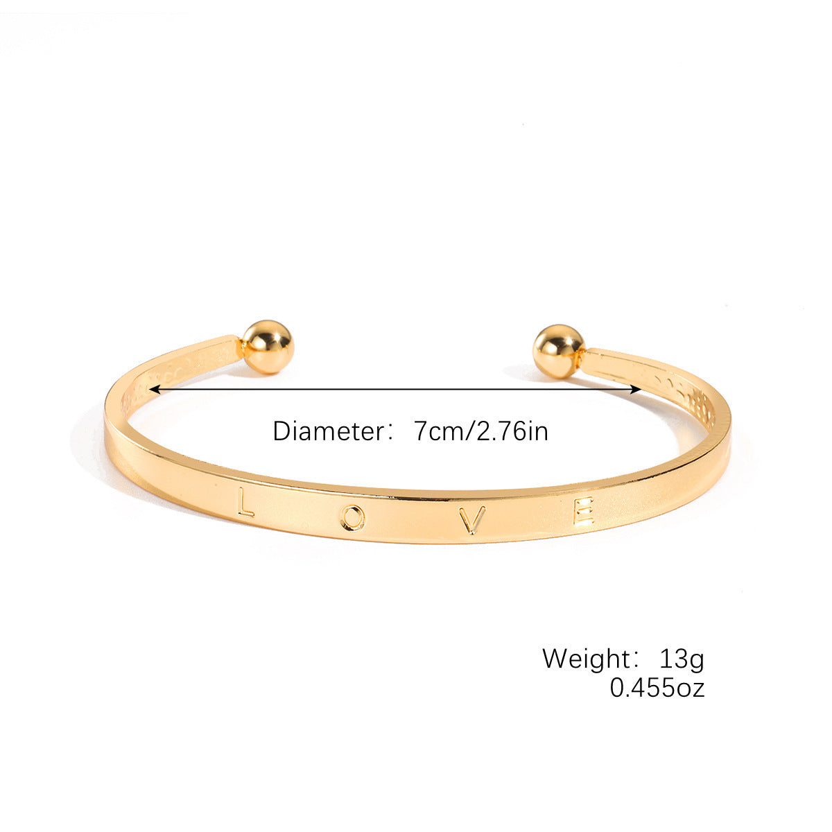 Wholesale Fashion All-match Light Luxury Open Nail Bracelet suit Simple Kink Line Open Bracelet