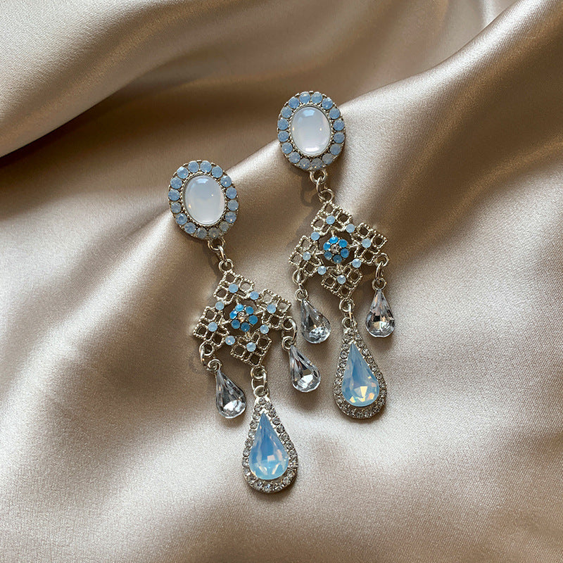 Wholesale Super Flash Water Drop Zircon Earrings