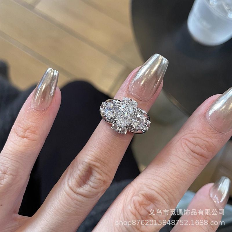 Wholesale Old Money Style Vintage Zircon Ring for Women - Fashion Jewelry Accessory,  Gift Idea
