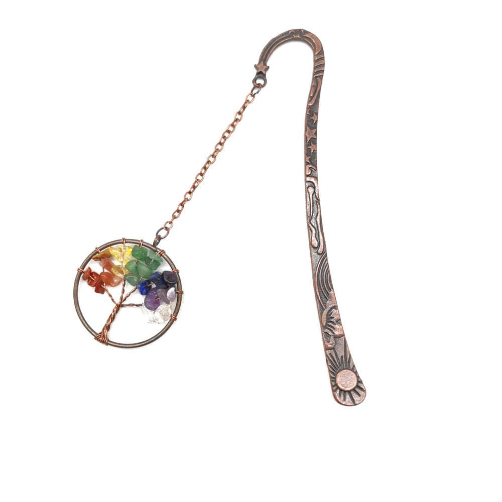 Wholesale Natural Gravel Crystal Tree of Life Bookmarks ACC-BM-HanX002