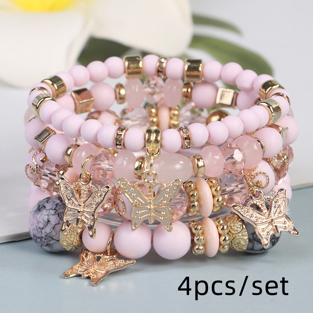 Wholesale Bohemian Vintage Sweet Butterfly Pendant Bracelet ACC-BT-Lijie003