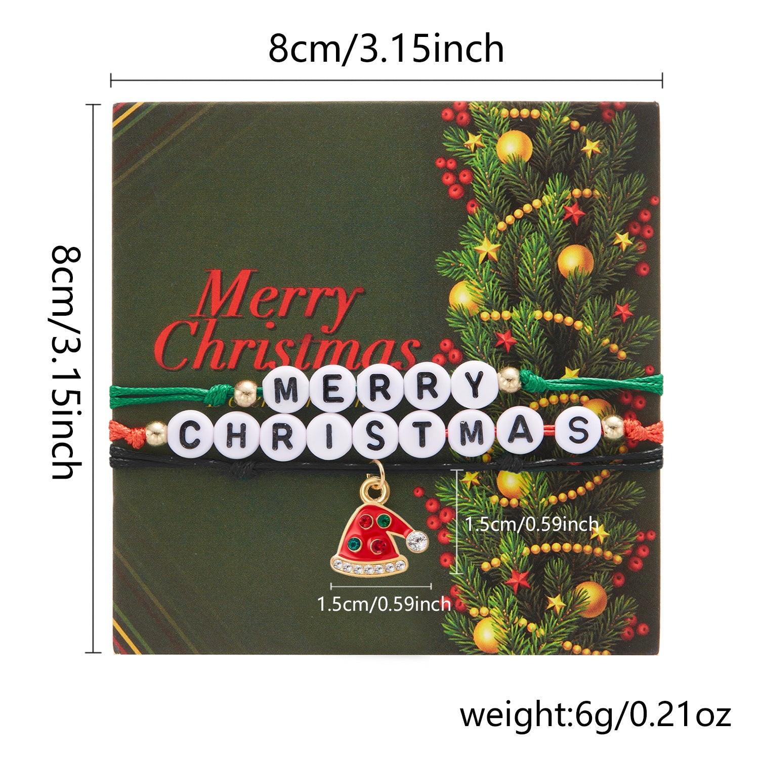 Wholesale  Christmas Bracelet suit Beaded Letter Santa  Woven Christmas Bracelet
