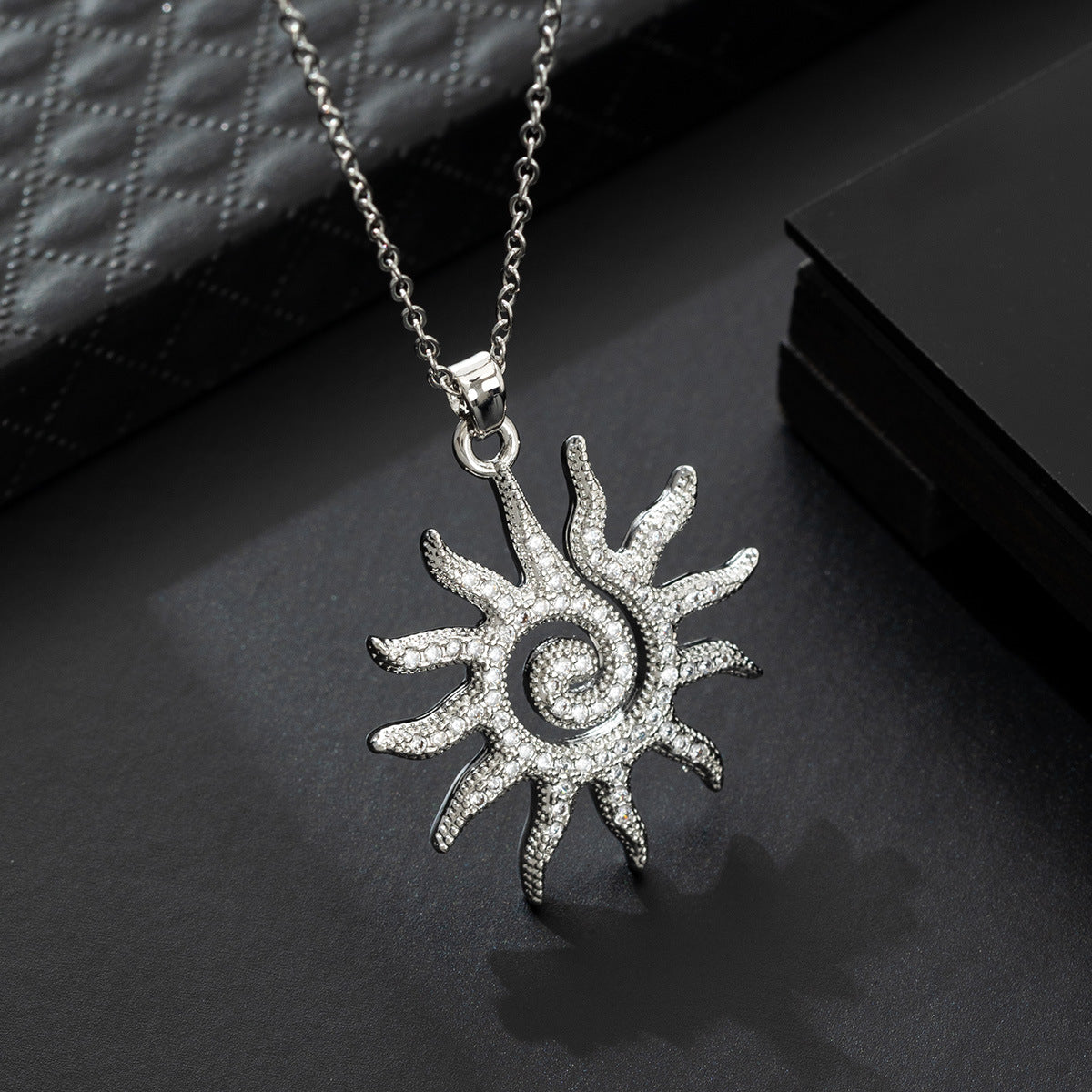 Wholesale Star Pendant Necklace Copper Sweater Chain Trendy Jewelry Accessory Boutique Resale Gift