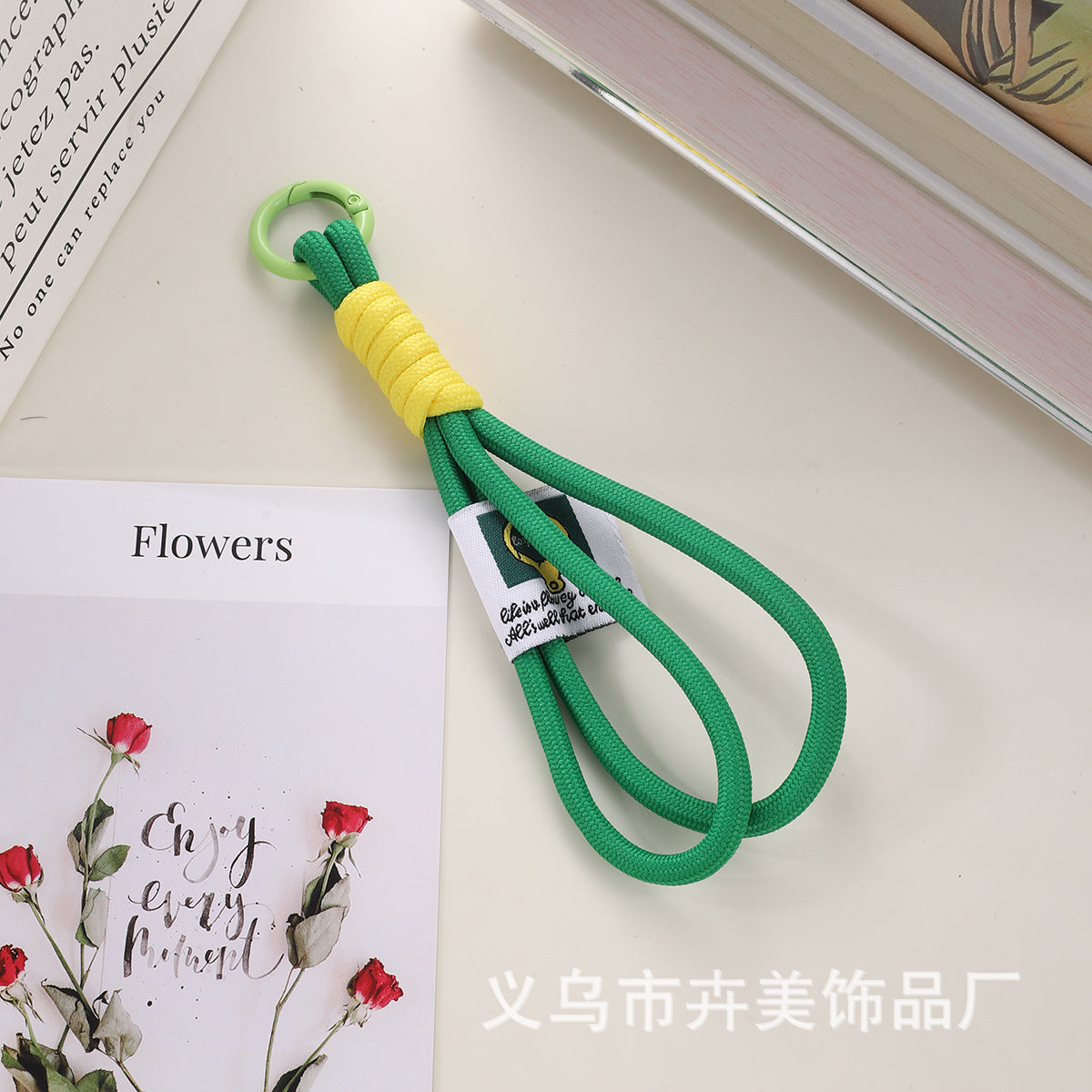 Wholesale Contrast color  wrist strap keychain
