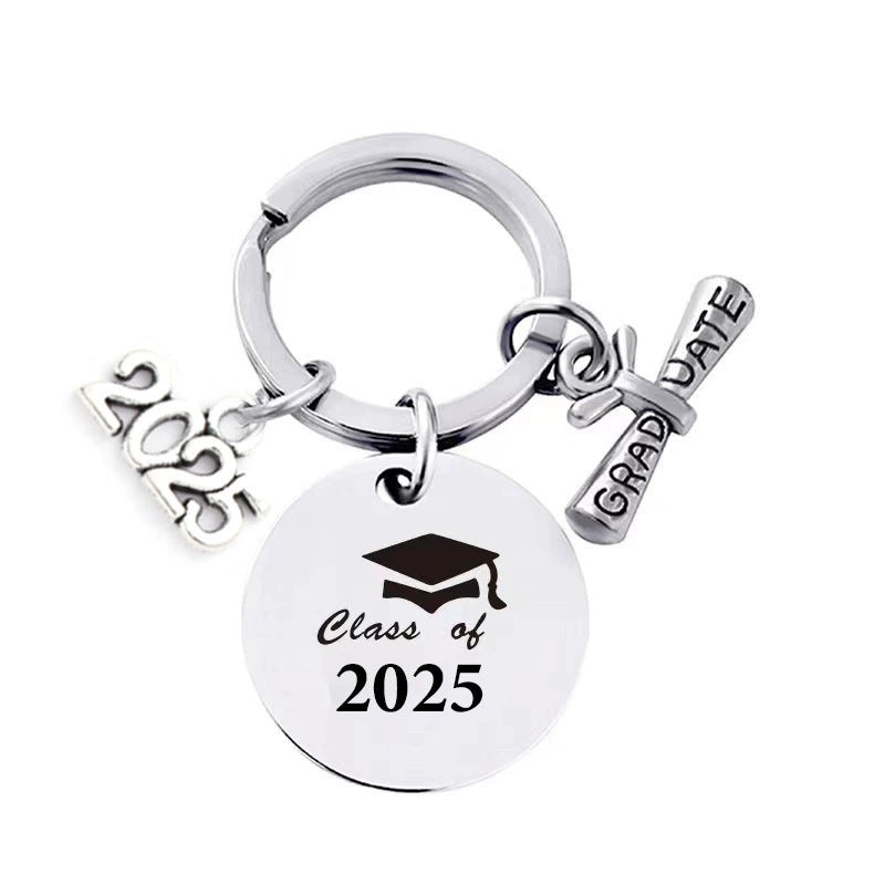 Wholesale graduation season stainless steel keychain