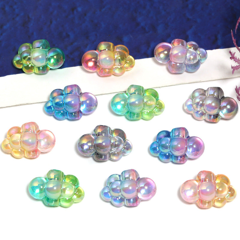 Wholesale  100pcs/pack color-transmitting gradient clouds Acrylic Beads DIY Bead Accessories