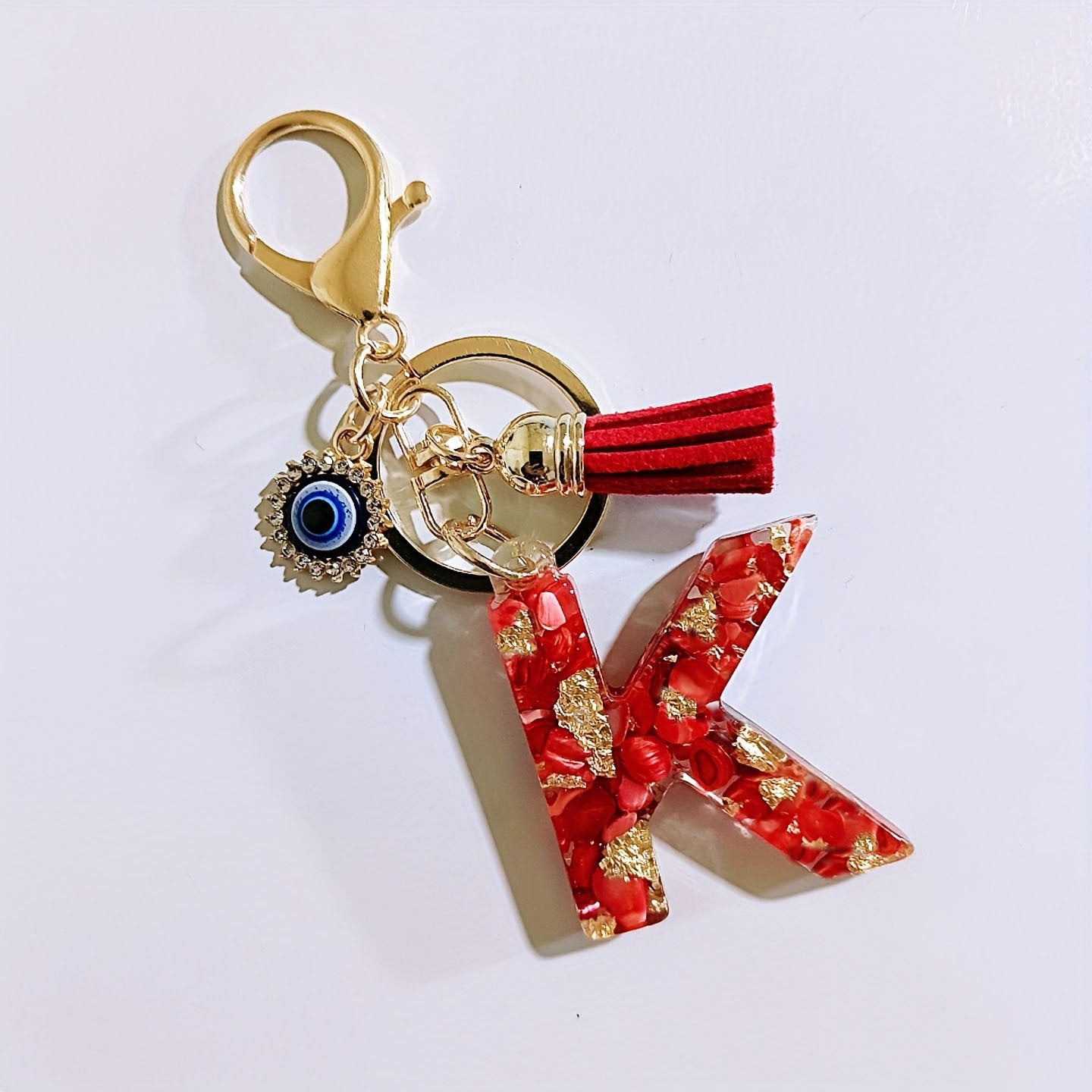 Wholesale Evil Eye Tassel Resin Letter Keychain Bag Charm Fashion Accessory for Party Resale