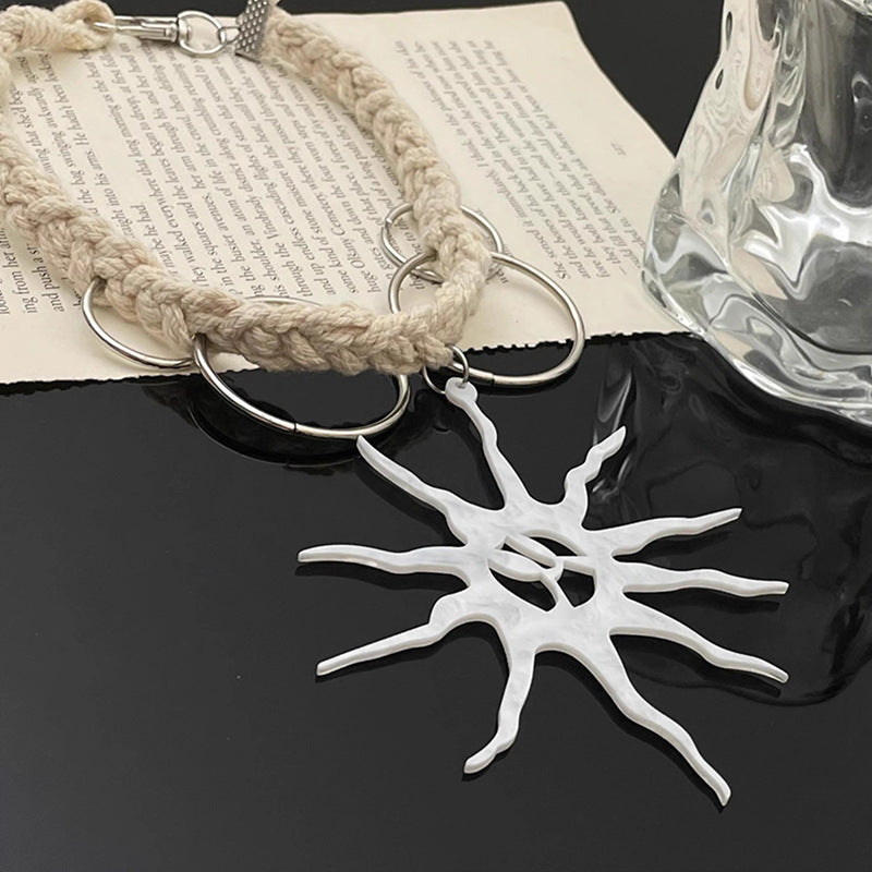 Wholesale Sun Fabric Hoop Necklace Exaggerated Clavicle Chain Choker Necklace ACC-NE-Miaosi009