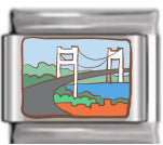 Wholesale Italian Charm Bracelet 9mm DIY Splicing Coffee Villa Stainless Steel Composable Bracelet