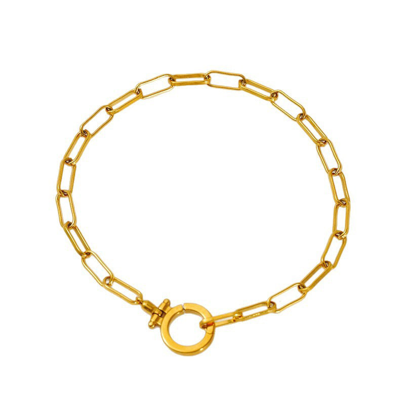 Wholesale Stainless steel electroplated pure chain necklace