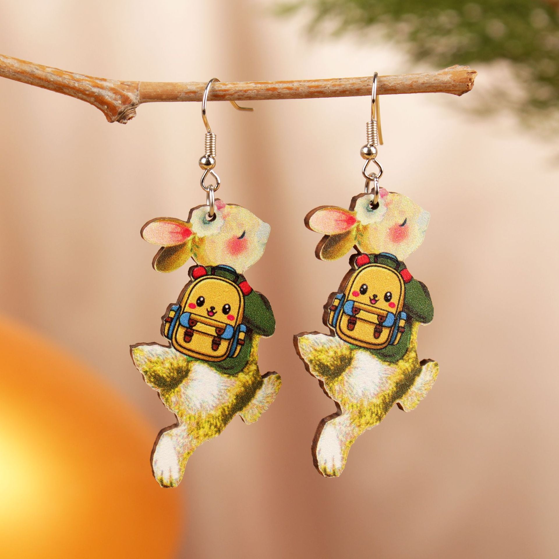 Wholesale Cartoon Cute Easter Colorful Earrings