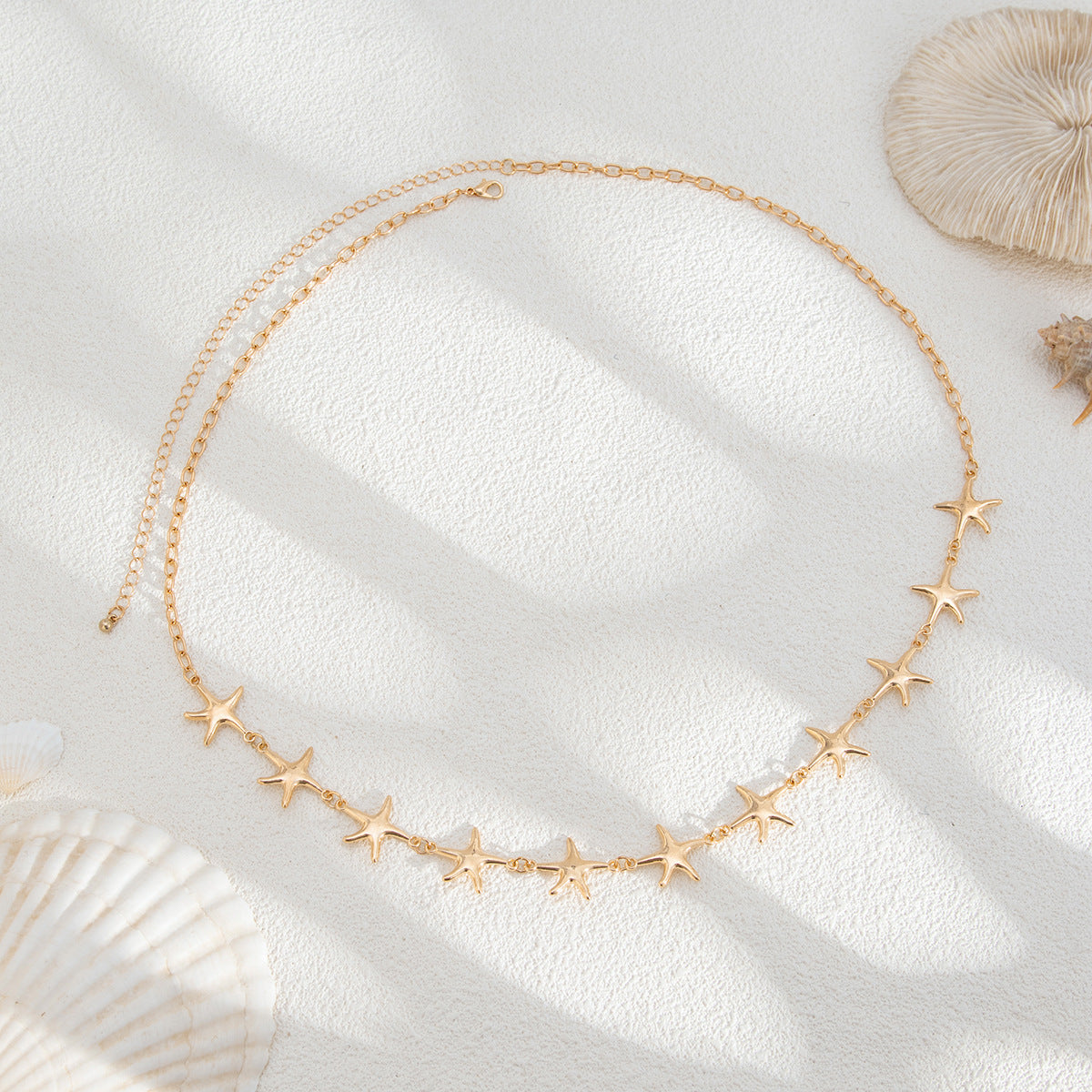 Wholesale Starfish shell opening adjustable ring set