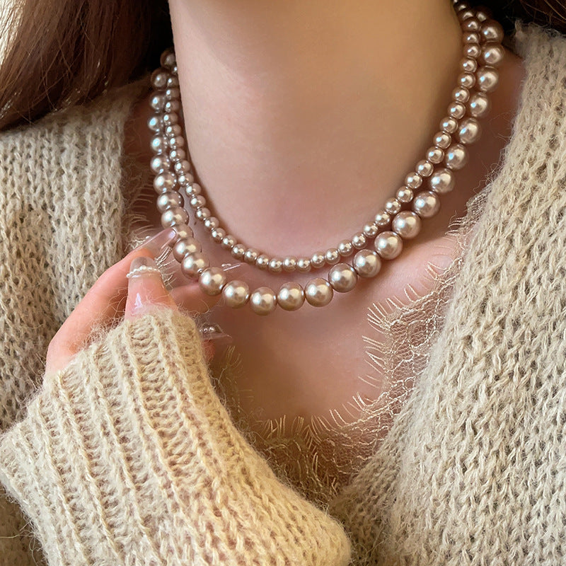 Wholesale Vintage Pearl Necklace Light Luxury Necklaces Sweater Chain ACC-NE-Miaosi014
