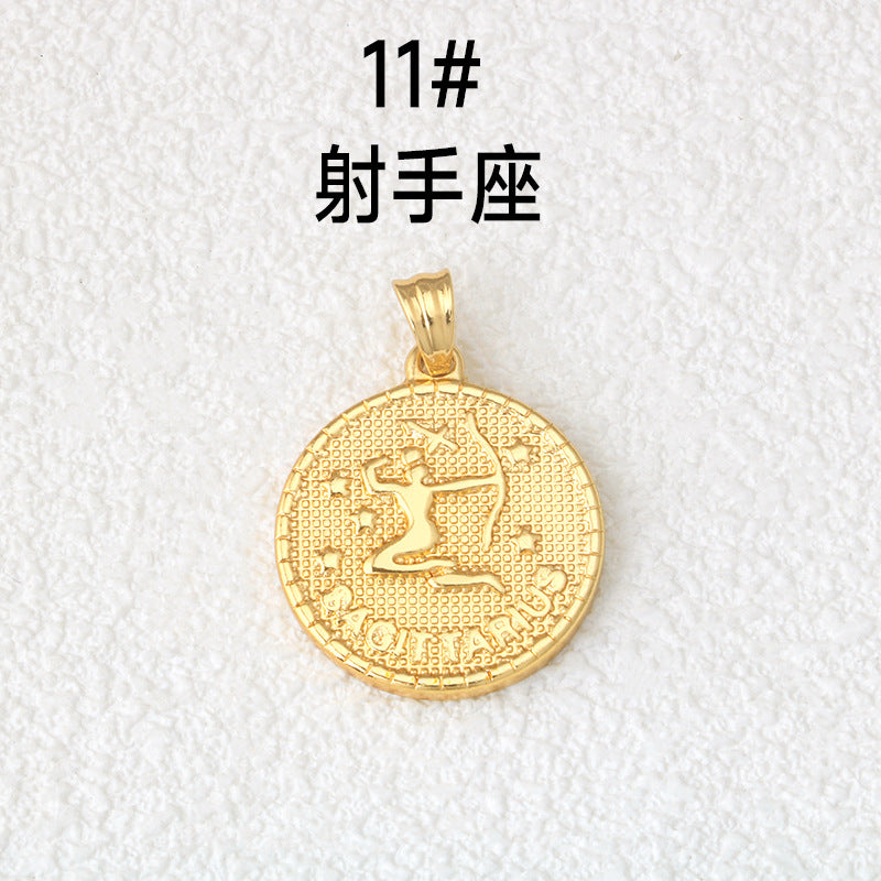 Wholesale Stainless Steel Gold Twelve Contion Pendant