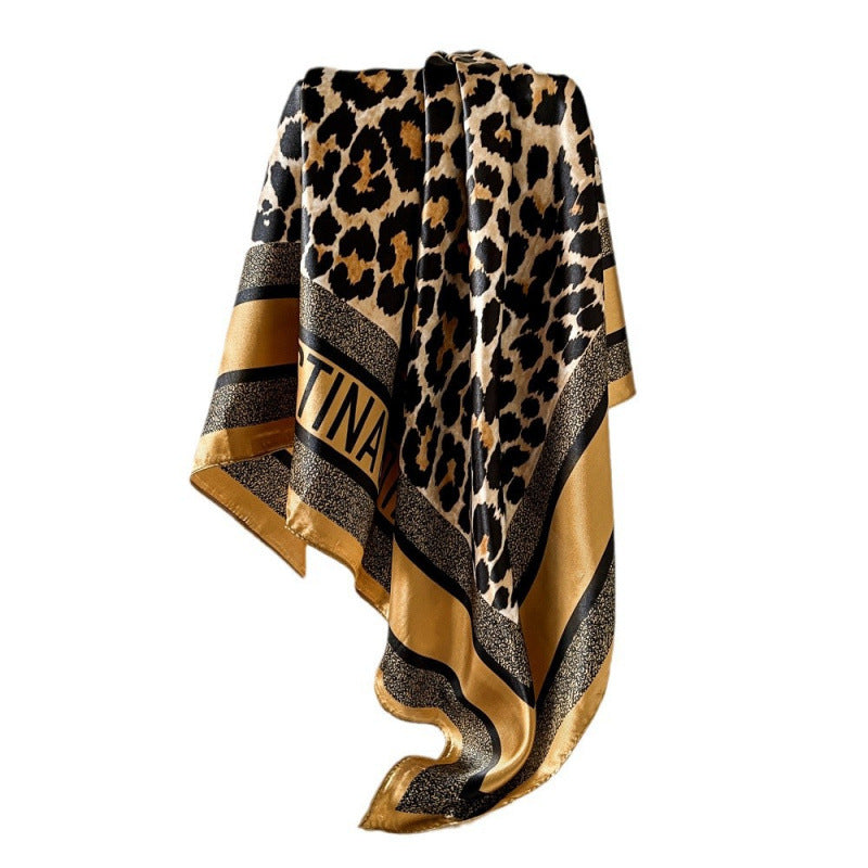 Wholesale leopard scarf 90cm large square scarf
