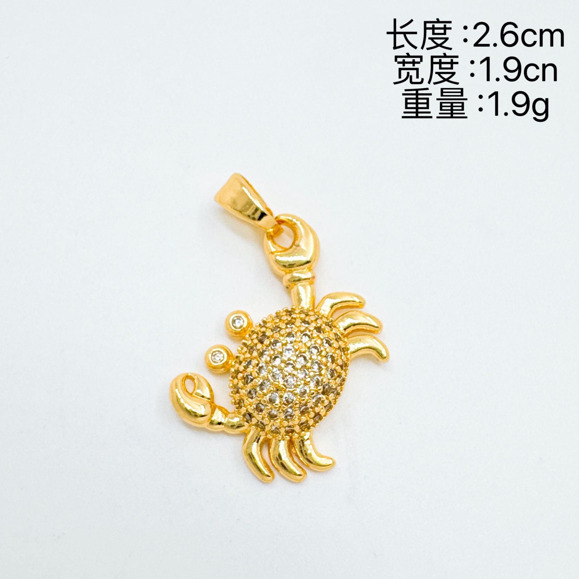 Wholesale Ocean Animal Pendant Necklace Penguin Shell Crab Design Gold Plated Copper Zircon Jewelry Accessory