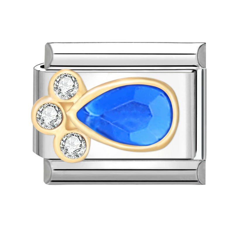 Wholesale Italian modular bracelet 9mm DIY splicing detachable simple pattern stainless steel combinable bracelet