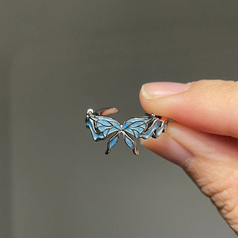 Wholesale Fashion Dream Butterfly Ring For Women Chic Bow Design Zinc Alloy Jewelry Everyday Wear Gift Boutique Resale