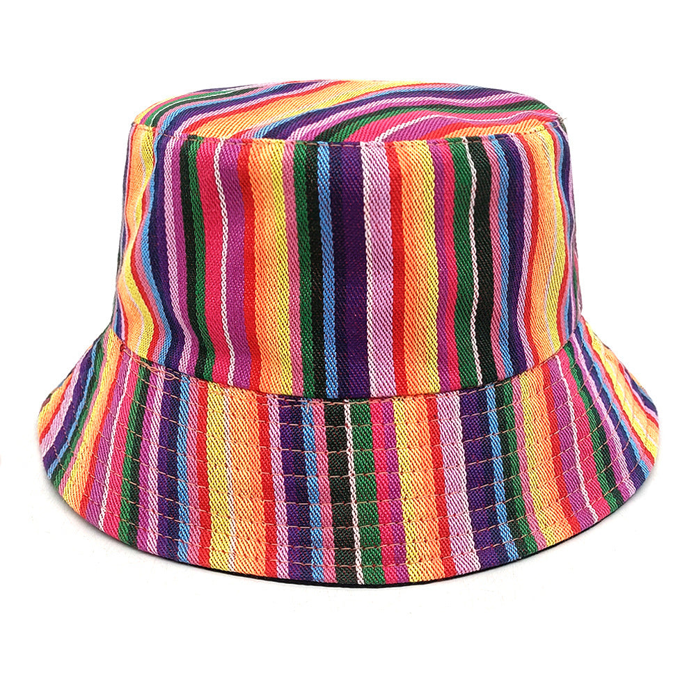 Wholesale  Retro Ethnic Bohemian Style Printed Fisherman's Hat Bucket Hat