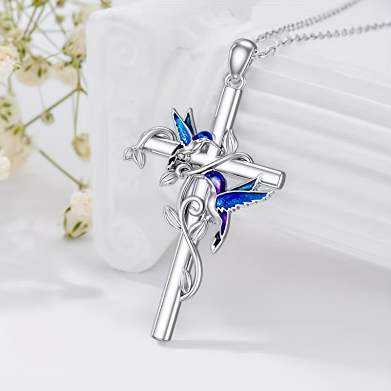 Wholesale  Cross Bird Pendant Earrings Necklace Jewelry suit