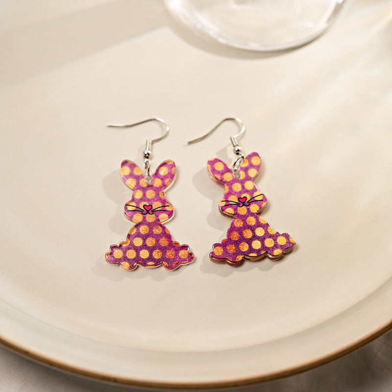 Wholesale Acrylic Easter bunny earrings