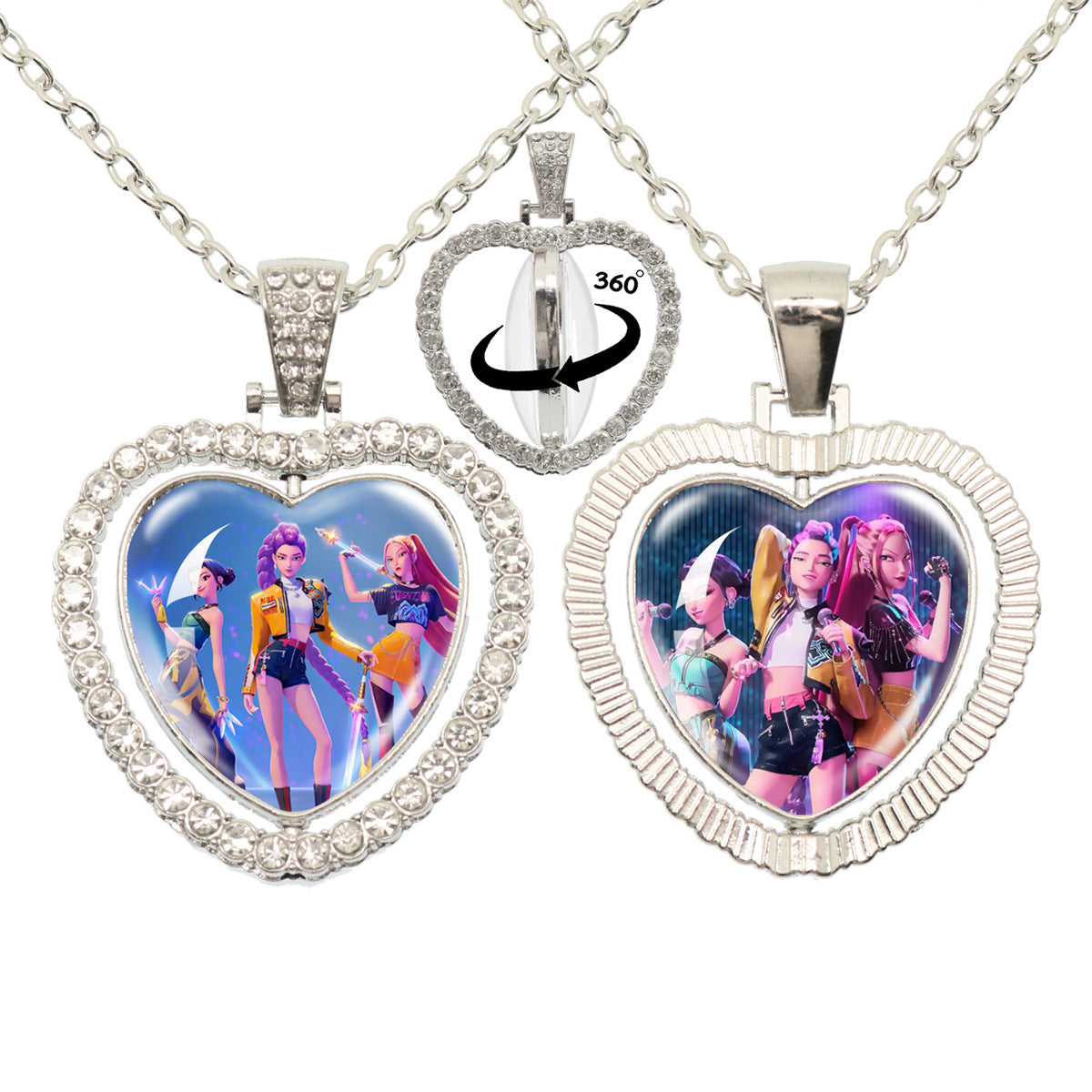 Wholesale  Kpop  Heart Rhinestone Necklace  ACCVIP