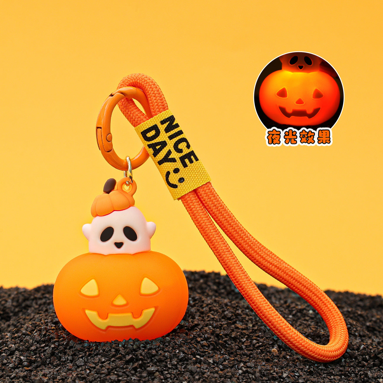 Wholesale  Ghost Glow in the Dark Keychain Cute Bag Charm Gift for Boutique Resale