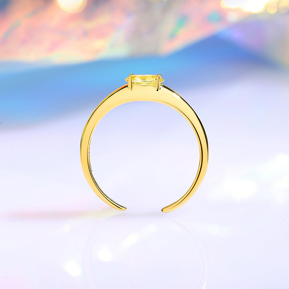 Wholesale  S925 Sterling Silver Light Luxury Opening Rings